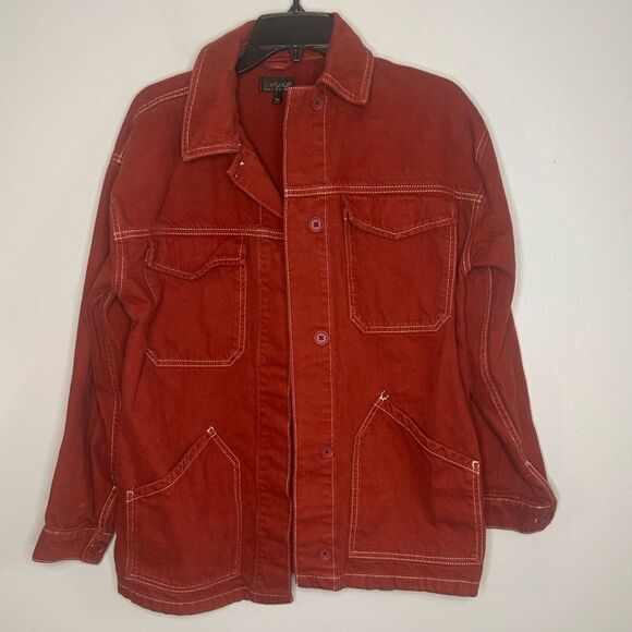 Topshop Topstitch Shirt Jacket - Picture 4 of 6